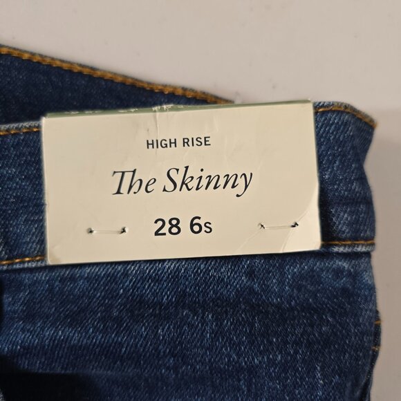NWT Abercrombie & Fitch High Rise Skinny Jeans Y2K Size 28 Blue - Picture 8 of 8